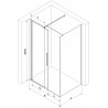 Mexen Velar Schiebeduschkabine 160 x 80 cm, Graphit, Gold - 871-160-080-41-50