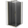 Mexen Velar Duschkabine, Schiebetür 90 x 90 cm, Grafit, Gold - 871-090-090-41-50