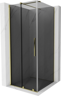Mexen Velar Duschkabine schiebbar 120 x 120 cm, Graphit, Gold - 871-120-120-41-50