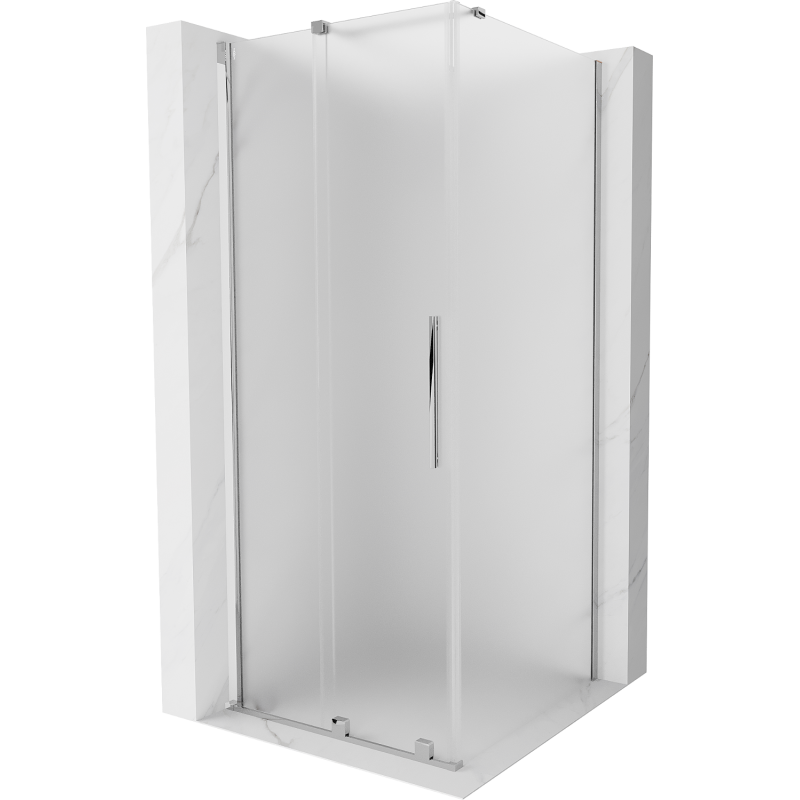 Mexen Velar Duschkabine Schiebetür 110 x 110 cm, Frostglas, Chrom - 871-110-110-31-01