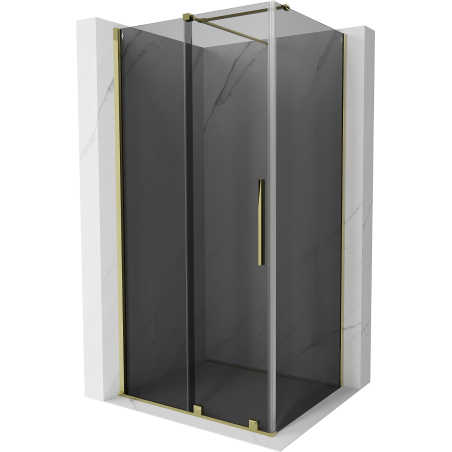 Mexen Velar Duschkabine zum Schieben 90 x 85 cm, graphit, gold - 871-090-085-41-50