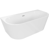 Mexen Oval+ freistehende Wanne an der Wand 170 x 80 cm, weiß, Chromüberlauf - 52681708000-01