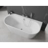 Mexen Oval+ freistehende Wanne an der Wand 170 x 80 cm, weiß, Chromüberlauf - 52681708000-01