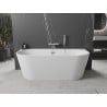 Mexen Oval+ freistehende Wanne an der Wand 170 x 80 cm, weiß, Chromüberlauf - 52681708000-01
