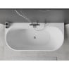 Mexen Oval+ freistehende Wanne an der Wand 170 x 80 cm, weiß, Chromüberlauf - 52681708000-01