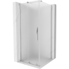 Mexen Velar verschiebbare Duschkabine 120 x 120 cm, Milchglas, Chrom - 871-120-120-31-01