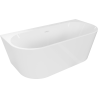 Mexen Oval+ freistehende wandmontierte Badewanne 170 x 80 cm, weiß, Überlauf weiß - 52681708000-20