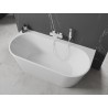 Mexen Oval+ freistehende Wandbadewanne 170 x 80 cm, weiß, Überlauf weiß - 52681708000-20