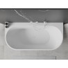 Mexen Oval+ freistehende Wandbadewanne 170 x 80 cm, weiß, Überlauf weiß - 52681708000-20