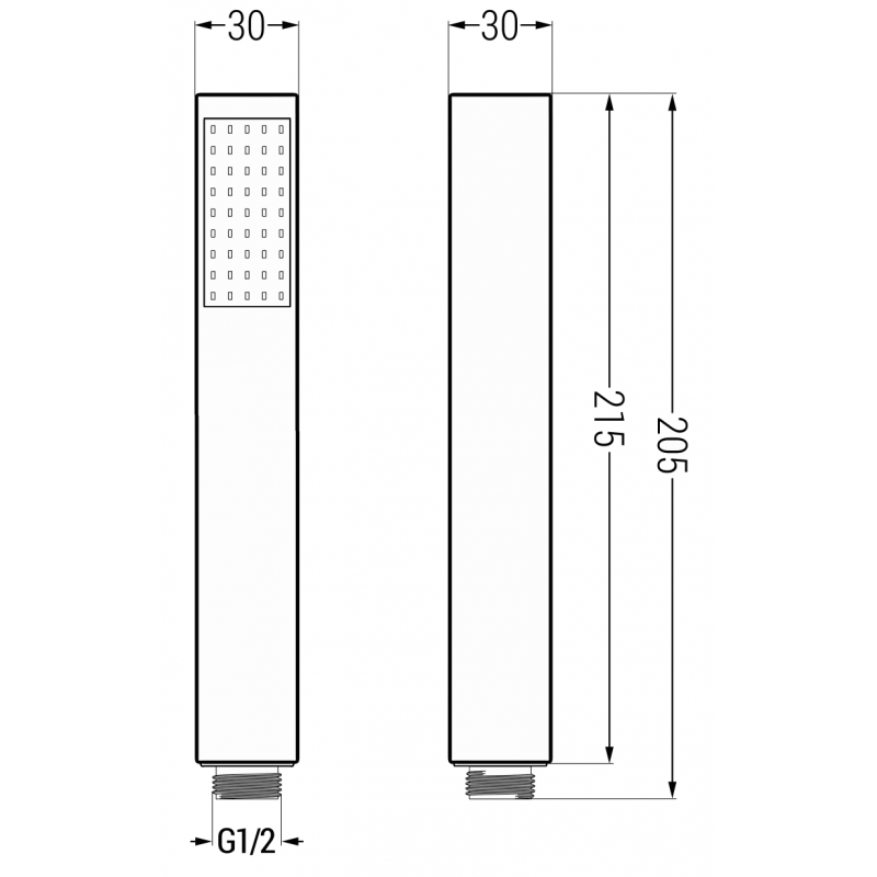 Mexen R-77 1-Funktions-Duschkopf, gold - 79577-50