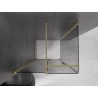 Mexen Velar Duschkabine Schiebetür 100 x 85 cm, Graphit, gebürstetes Gold - 871-100-085-41-55