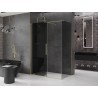 Mexen Velar Duschkabine, 130 x 75 cm, Graphit, gebürstetes Gold - 871-130-075-41-55