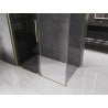 Mexen Velar Duschkabine, Schiebetür, 160 x 75 cm, Graphit, gebürstetes Gold - 871-160-075-41-55