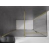 Mexen Velar Duschkabine schiebbar 160 x 90 cm, Graphit, gebürstetes Gold - 871-160-090-41-55
