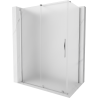 Mexen Velar Duschkabine verschiebbar 140 x 80 cm, matt, Chrom - 871-140-080-31-01