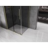 Mexen Velar Duschkabine Schiebetür 130 x 85 cm, Graphit, gebürstetes Gold - 871-130-085-41-55
