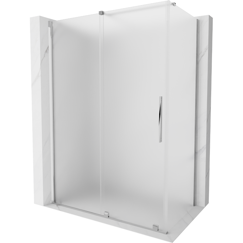 Mexen Velar Duschkabine, Schiebetür 160 x 85 cm, Milchglas, Chrom - 871-160-085-31-01