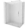 Mexen Velar Schiebeduschkabine 160 x 100 cm, mattiert, Chrom - 871-160-100-31-01