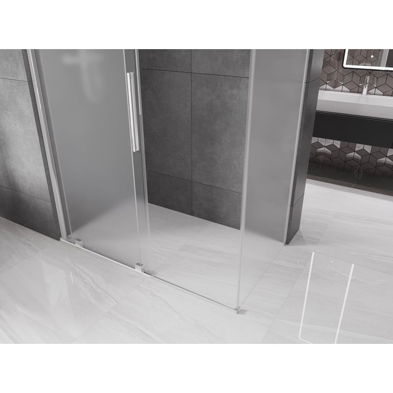 Mexen Velar Duschkabine Schiebetür 160 x 90 cm, Raureif, Chrom - 871-160-090-31-01