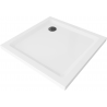 Mexen Flat quadratische Slim-Duschwanne 90 x 90 cm, weiß, schwarzer Siphon - 40109090B