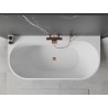Mexen Oval+ freistehende Rückwand-Badewanne 170 x 80 cm, weiß, Überlauf Roségold - 52681708000-60