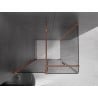 Mexen Velar Duschkabine verschiebbar 90 x 70 cm, Grafit, Roségold - 871-090-070-41-60