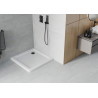 Mexen Flat Quadratische Duschwanne Slim 70 x 70 cm, weiß, schwarzer Siphon - 40107070B