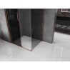 Mexen Velar Duschkabine Schiebetür 100 x 75 cm, Graphit, Roségold - 871-100-075-41-60
