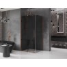 Mexen Velar Schiebeduschkabine 110 x 75 cm, Graphit, Roségold - 871-110-075-41-60
