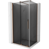 Mexen Velar Duschkabine, schiebbar 120 x 70 cm, Grafit, Roségold - 871-120-070-41-60