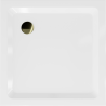 Mexen Flat quadratische Duschwanne Slim 80 x 80 cm, weiß, goldener Siphon - 40108080G