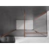 Mexen Velar Duschkabine Schiebetür 140 x 70 cm, Graphit, Roségold - 871-140-070-41-60