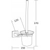 Mexen Vane Toilettenbürste, golden - 7020950-50