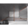 Mexen Velar Duschkabine Schiebetür 160 x 85 cm, Graphit, Roségold - 871-160-085-41-60