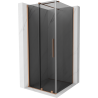 Mexen Velar Duschkabine Schiebetür 90 x 90 cm, Grafit, Gebürstetes Kupfer - 871-090-090-41-65