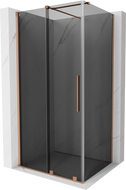 Mexen Velar Duschkabine, Schiebetür, 90 x 120 cm, Graphit, gebürstetes Kupfer - 871-090-120-41-65