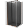 Mexen Velar Duschkabine Schiebetür 100 x 80 cm, Grafit, gebürstetes Kupfer - 871-100-080-41-65