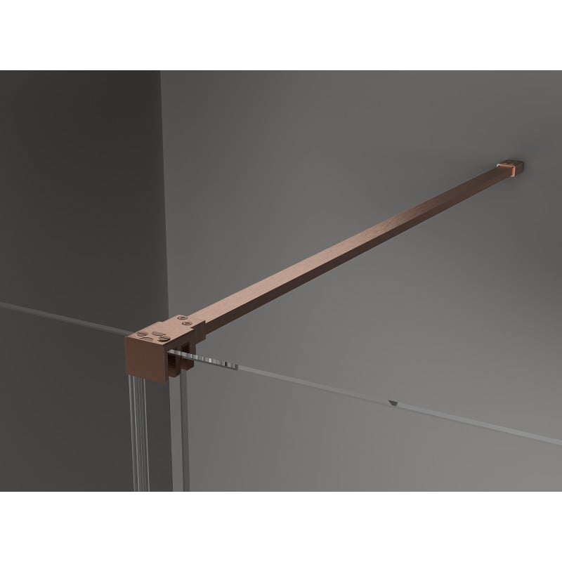 Mexen Velar Schiebetür Duschkabine 120 x 110 cm, Graphit, gebürstetes Kupfer - 871-120-110-41-65