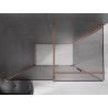Mexen Velar Duschkabine Schiebetür 150 x 70 cm, grafit, gebürstetes Kupfer - 871-150-070-41-65
