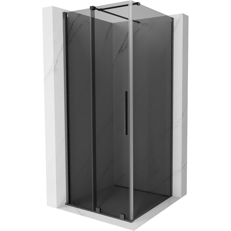 Mexen Velar Duschkabine zum Schieben 120 x 120 cm, Graphit, Gun Gray gebürstet - 871-120-120-41-66