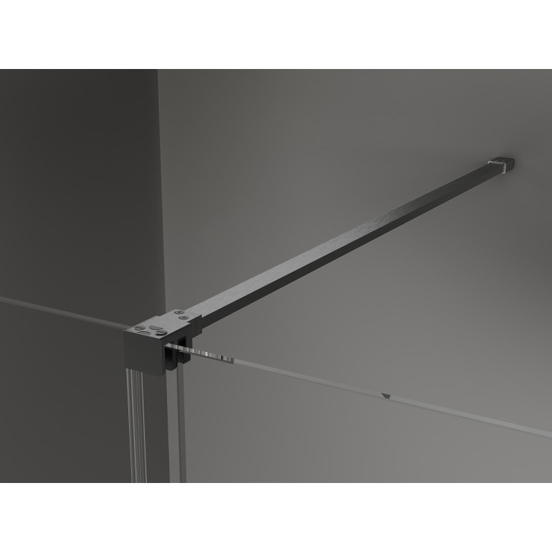 Mexen Velar Duschkabine verschiebbar 160 x 70 cm, Graphit, gebürstetes Gun Gray - 871-160-070-41-66