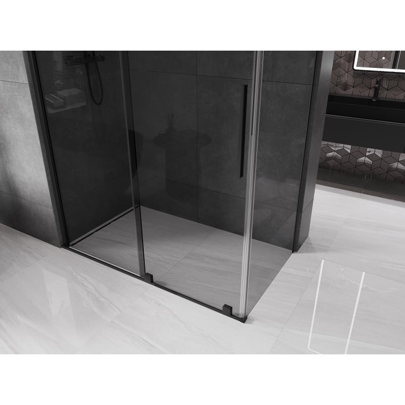 Mexen Velar Duschkabine zum Schieben 140 x 85 cm, Graphit, Schwarz - 871-140-085-41-70