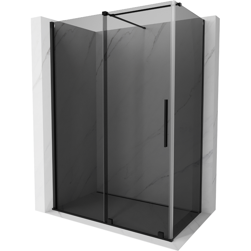 Mexen Velar Duschkabine Schiebetür 150 x 70 cm, Grafit, Schwarz - 871-150-070-41-70