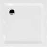 Mexen Flat Quadratische Duschwanne Slim 80 x 80 cm, weiß, Chrom-Siphon - 40108080