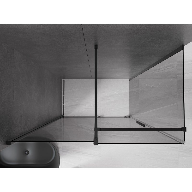 Mexen Velar Duschkabine Schiebetür 150 x 70 cm, Grafit, Schwarz - 871-150-070-41-70