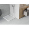 Mexen Flat Quadratische Duschwanne Slim 90 x 90 cm, weiß, Chrom-Siphon - 40109090