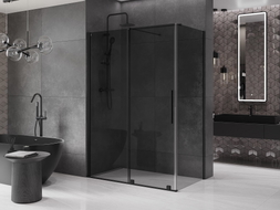 Mexen Velar Duschkabine zum Schieben 160 x 70 cm, Graphit, Schwarz - 871-160-070-41-70
