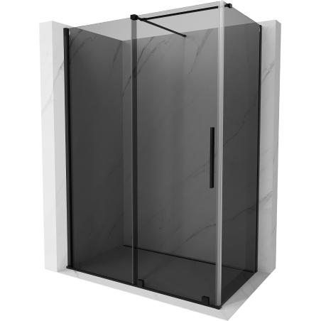 Mexen Velar Schiebeduschkabine 160 x 80 cm, grafit, schwarz - 871-160-080-41-70