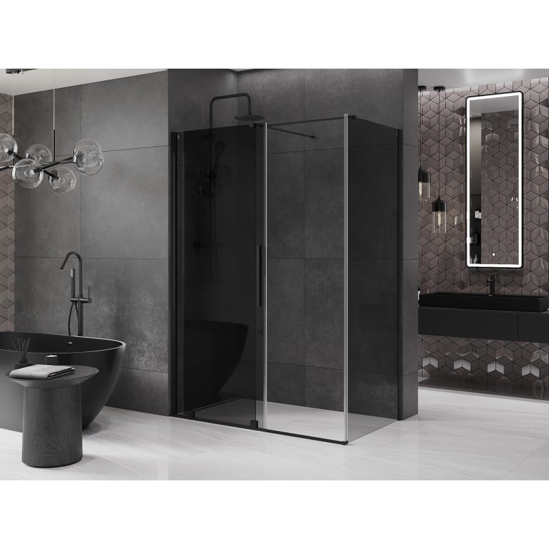 Mexen Velar Duschkabine zum Schieben 160 x 75 cm, Graphit, Schwarz - 871-160-075-41-70