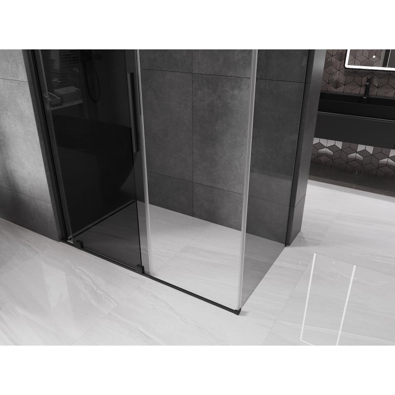 Mexen Velar Schiebeduschkabine 160 x 90 cm, Graphit, Schwarz - 871-160-090-41-70